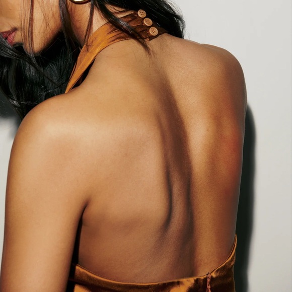 NWT Reformation Daniela Silk Dress size 2 - copper - Picture 8 of 11